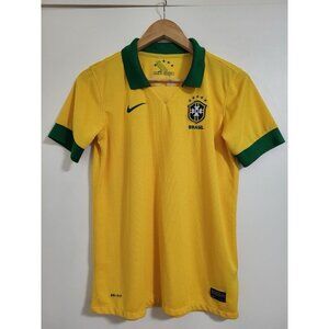 Nike Women’s Brazil Jersey Dri-Fit Authentic Soccer Shirt CFB 2013 XL EUC